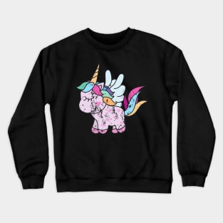 Retro Vintage Grunge Valentine's Day Unicorn Crewneck Sweatshirt